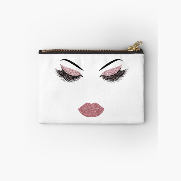 Item preview,  Lashes and lips with rose gold glitter effect designed and sold by sashica.