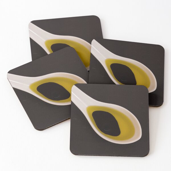 Item preview, Olive oil and balsamic vinegar on ceramic spoon designed and sold by Andy Chisholm.