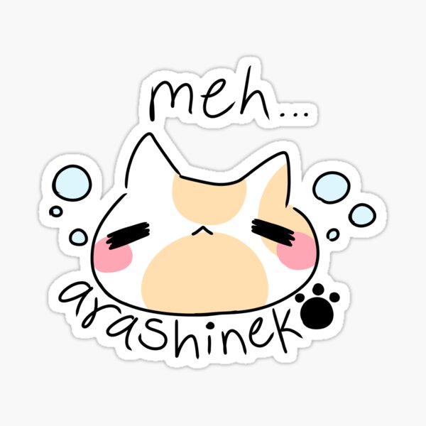 arashineko series | sleepy/meh... face cat Sticker