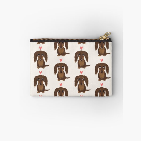 Item preview, Cute Dog Longhaired Chocolate Dachshund | Wiener Dog with Heart designed and sold by Jenn Inashvili.