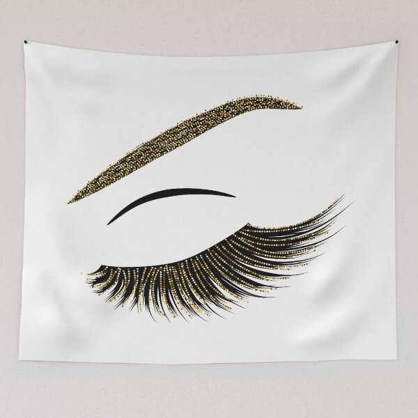 Item preview, Lash with gold glitter designed and sold by sashica.