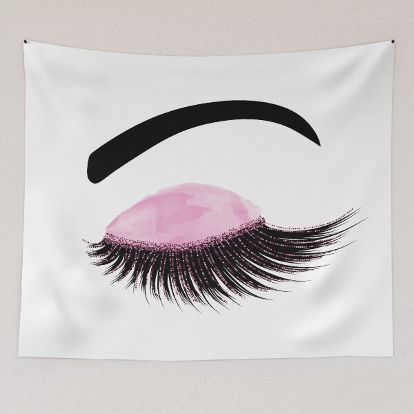 Item preview, Watercolor eyelash with purple glitter designed and sold by sashica.