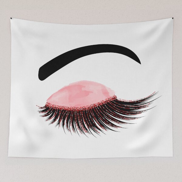 Item preview,  Watercolor eyelash with red glitter designed and sold by sashica.
