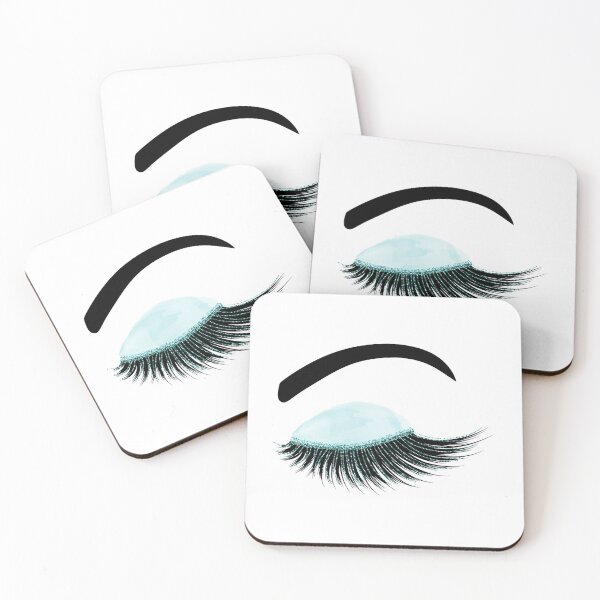 Item preview, Watercolor eyelash with blue glitter designed and sold by sashica.
