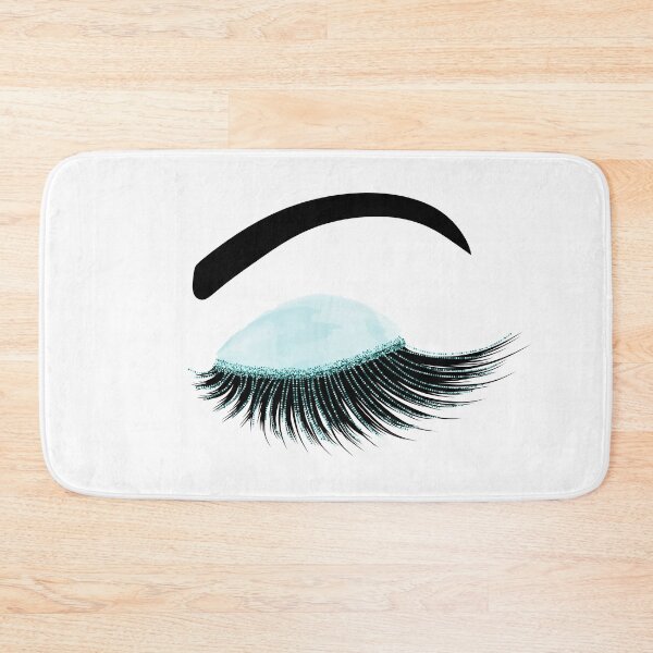 Item preview, Watercolor eyelash with blue glitter designed and sold by sashica.