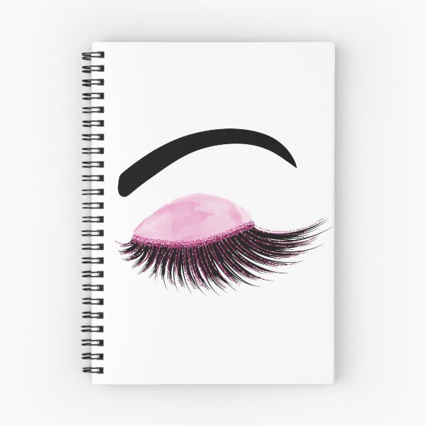 Item preview, Watercolor eyelash with pink glitter designed and sold by sashica.