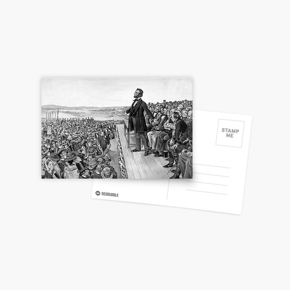 ABRAHAM LINCOLN'S GETTYSBURG ADDRESS POSTCARD NEW 