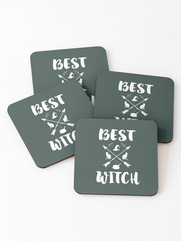 Thumbnail 1 of 5, Coasters (Set of 4), Best Witch designed and sold by TheaDesign.