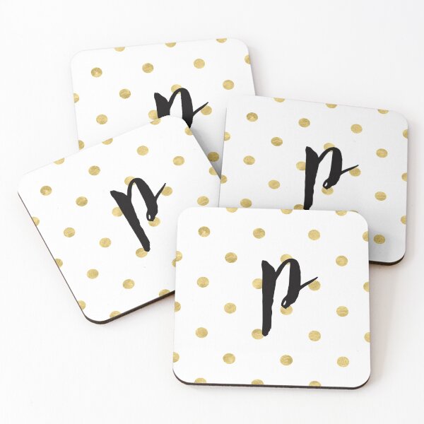 Item preview, Gold Polka Dot Monogram P designed and sold by Art By A.