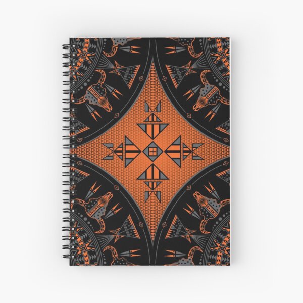 Buffalo Gathering Orange Spiral Notebook