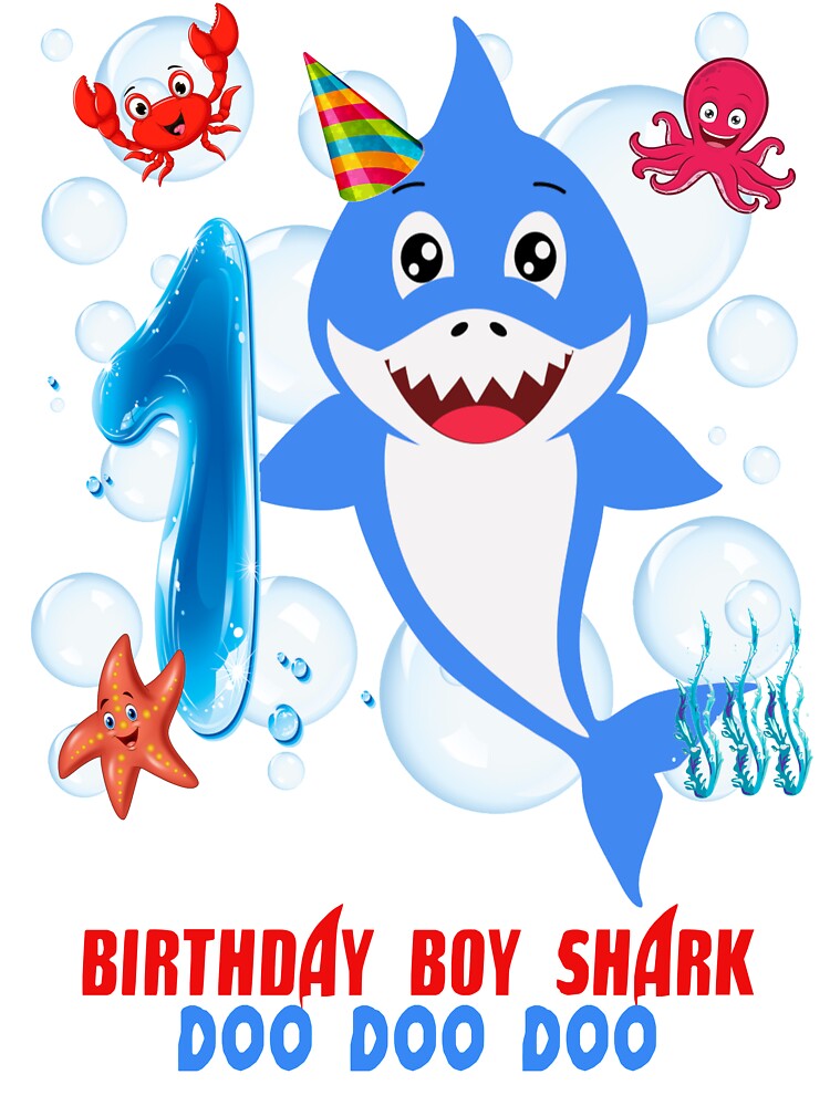 Baby Shark 1st Birthday Shirt Baby Shark Birthday Boy Shirt