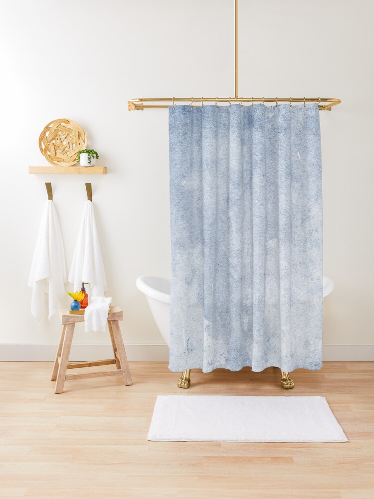 Watercolor Pale Blue Gray Love Background Texture Shower Curtain