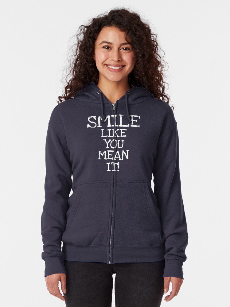 dream white smile hoodie