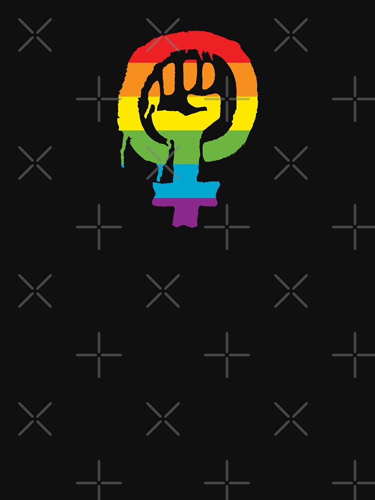Raised Fist Radical Feminist Feminism Symbol Lgbt Rainbow Flag T Shirt For Sale By Iresist 