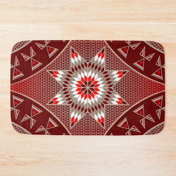 Item preview, Morning Star with Tipi's (Red) designed and sold by MelvinWarEagle.