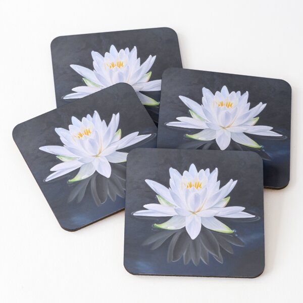Item preview, My Ghost - water lily painting designed and sold by Emily Bickell.