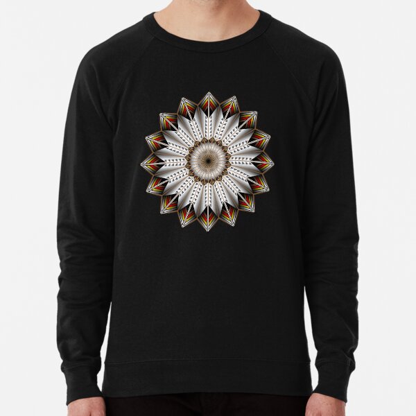 Native Feather Design Lightweight Sweatshirt