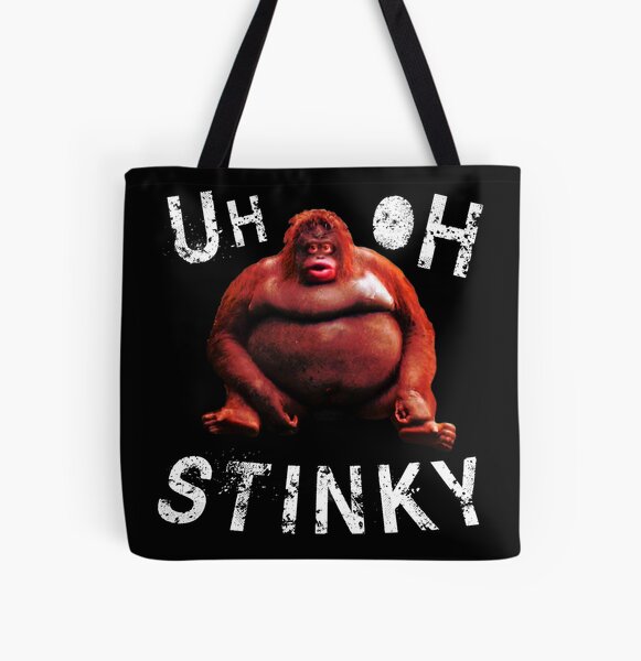 uh oh stinky le monke meme | Tote Bag