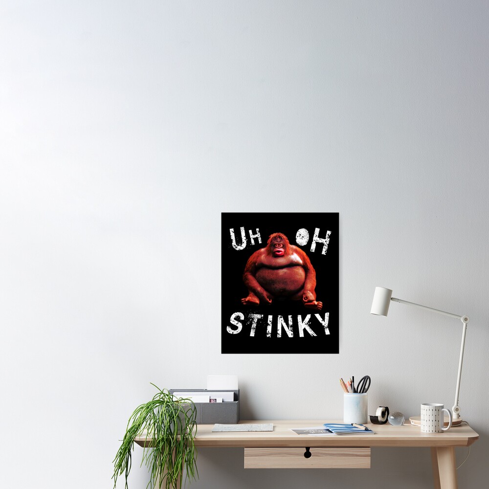 Uh Oh Stinky Poop Le Monke Meme Throw Pillow by Willia Dixie - Pixels