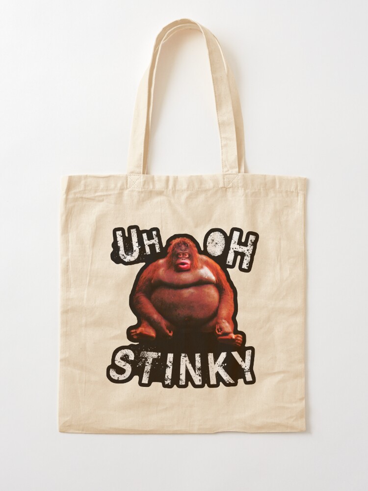 uh oh stinky le monke meme | Tote Bag