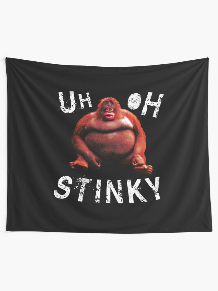 Uh Oh Stinky Le Monke Funny Dank Meme Tapestry By Brian60174 Redbubble - uh oh stinky roblox