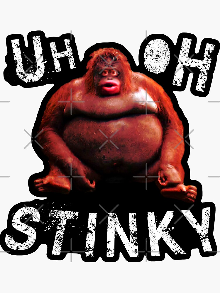 Uh Oh Stinky Le Monke Funny Dank Meme Sticker for Sale by Brian