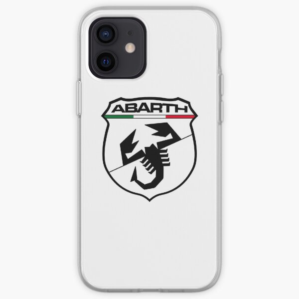 Escudo Abarth negro Funda blanda para iPhone