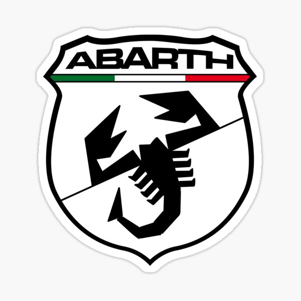 Schwarzer Abarth-Schild Sticker