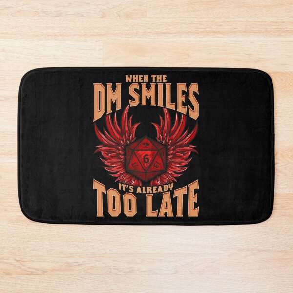 Item preview, When the DM Smiles It's Already Too Late Dice Pun designed and sold by perfectpresents.