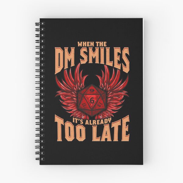 Item preview, When the DM Smiles It's Already Too Late Dice Pun designed and sold by perfectpresents.