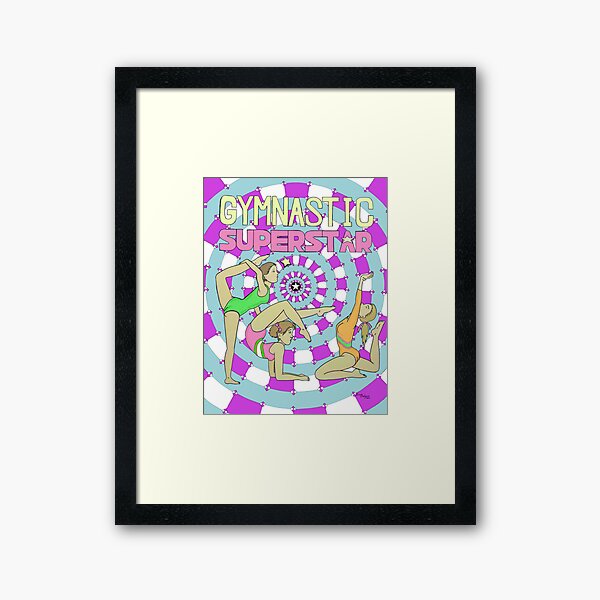 Gymnastic Superstar Framed Art Print