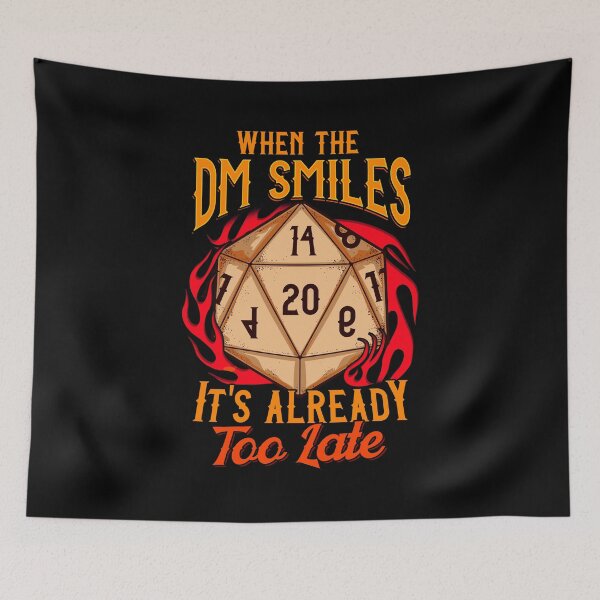 Item preview, When the DM Smiles, It's Already Too Late Gaming designed and sold by perfectpresents.