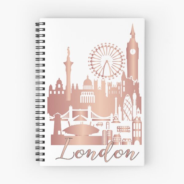 Artikelvorschau, London City Pink Gold Art entworfen und verkauft von Elenia Design.