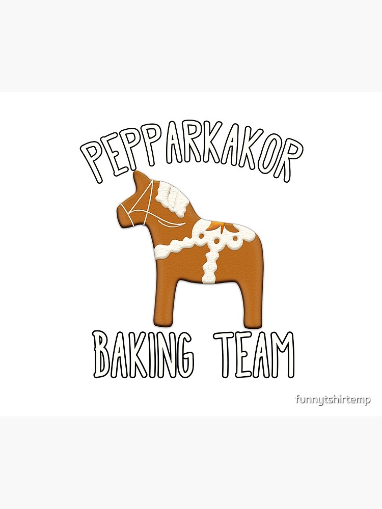 "Pepparkakor Baking Team Swedish Christmas Cookies Dala Horse" Shower ...