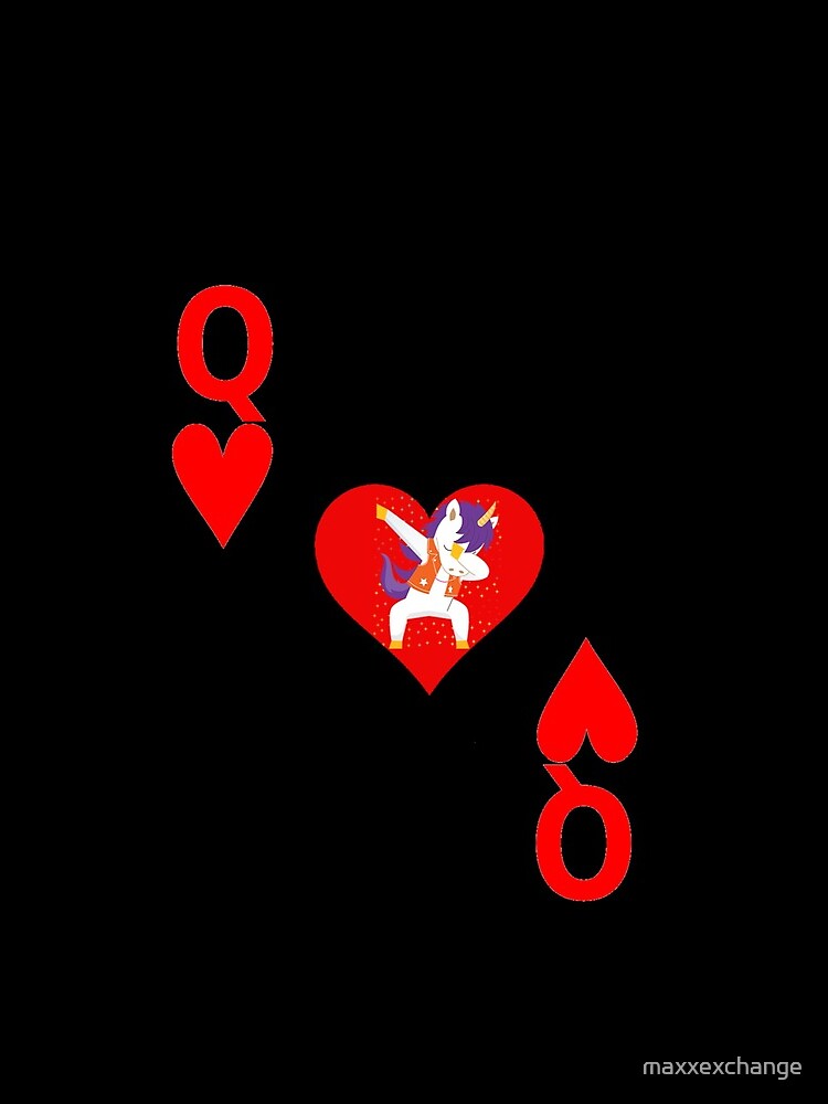 Unicorn Queen of Hearts, Deck of Cards, Dabbing Unicorn Costume. by maxxexchange