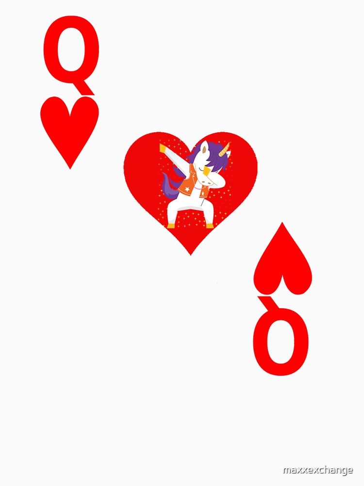 Unicorn Queen of Hearts, Deck of Cards, Dabbing Unicorn Costume. by maxxexchange