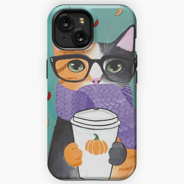 Funny Cat Icon With Glasses iPhone Case by best_designs