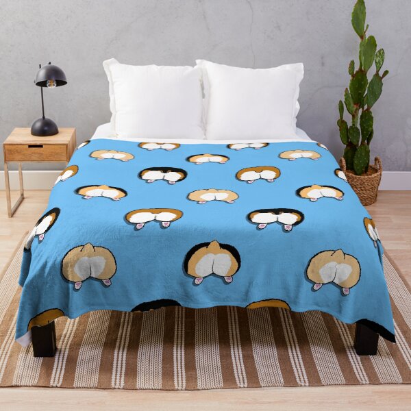 Item preview, corgi butt polka dot on blue designed and sold by B0red.