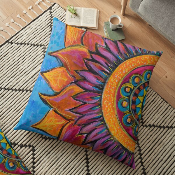Peace Mandala Floor Pillow