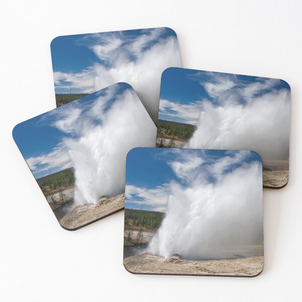 Item preview, Fan Geyser Erupting in Yellowstone National Park designed and sold by AvocaSpring.