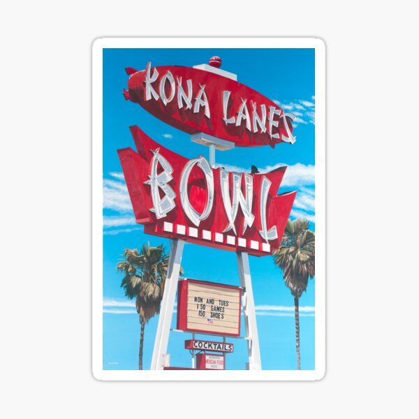 kona lanes big Sticker