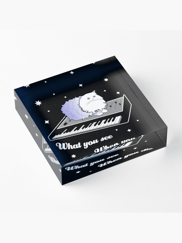 Alternate view of Cat on a Keyboard in Space Acrylic Block