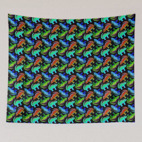 Item preview, Dinosaurs Black Red, Blue & Green designed and sold by SColeCreations.
