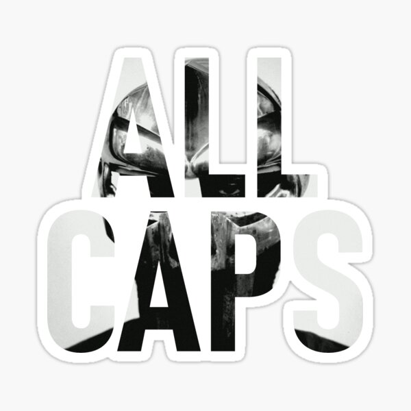 ALL CAPS MADVILLAINY Sticker