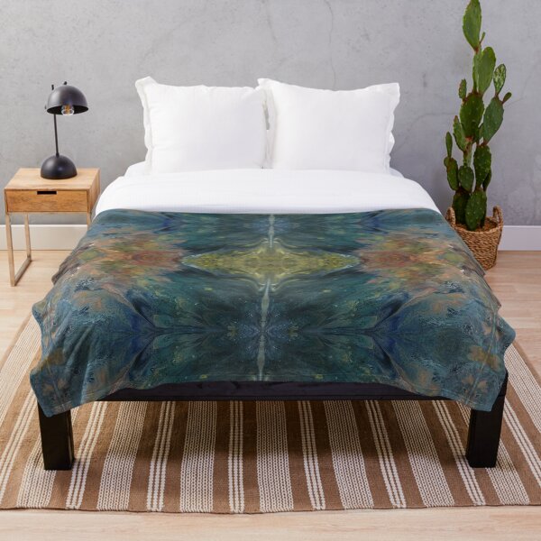 The River Dreams of Spring Throw Blanket