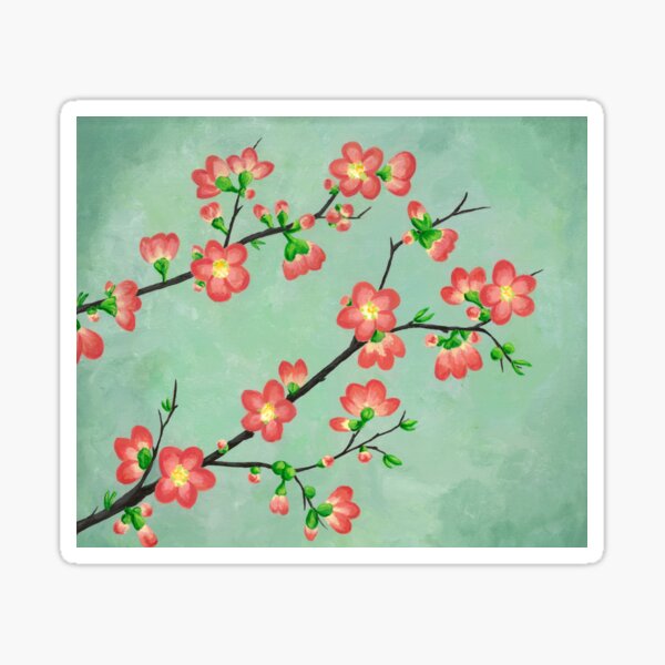 Item preview, Flowering Quince Blossoms designed and sold by Wyndee Breheny.