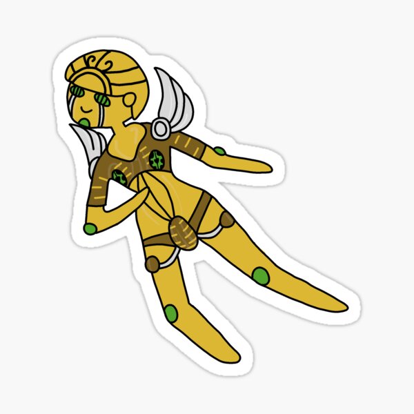 Gold Experience Stickers Redbubble - gold experience face roblox