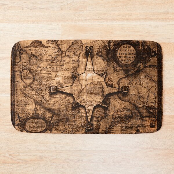 Item preview, Ancient World Traveler - Map & Compass Rose designed and sold by NaturePrints.