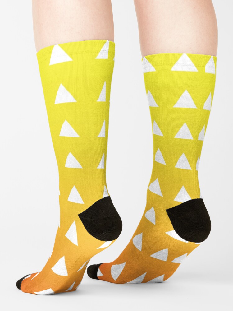 "Zenitsu's Pattern" Socks by Linz10z | Redbubble