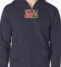 Tesla Stamp (Czechoslovakia) Zipped Hoodie